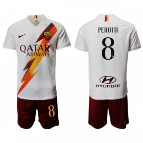 Koszulka AS Roma PEROTTI  8 Dziecięcy Wyjazdowe Koszulki Piłkarskie 2019-2020 Krótki Rękaw